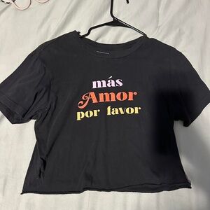 Miken Black Tee with Colorful Text